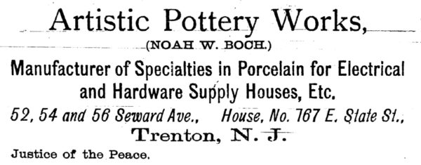 Artistic Pottery Works Advertisement