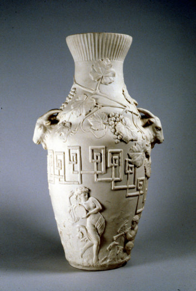 Ott & Brewer, Etruria Works, Pastoral Vase, parian, Isaac Broome designer and modeller, 1875