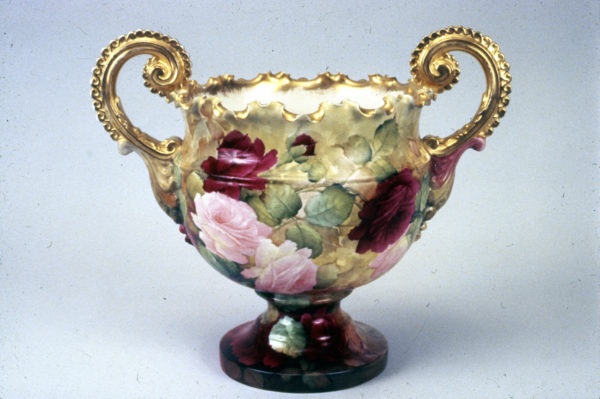 Willets Mfg Co Vase painted by J.T. Baines, Samuel Sheratt's Studio, Trenton