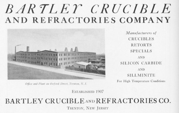 Bartley Crucible and Refractories Company Advertisement