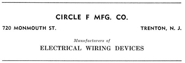 Circle F Manufacturing Company Advertisement