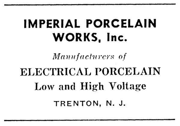 Imperial Porcelain Works Advertisement