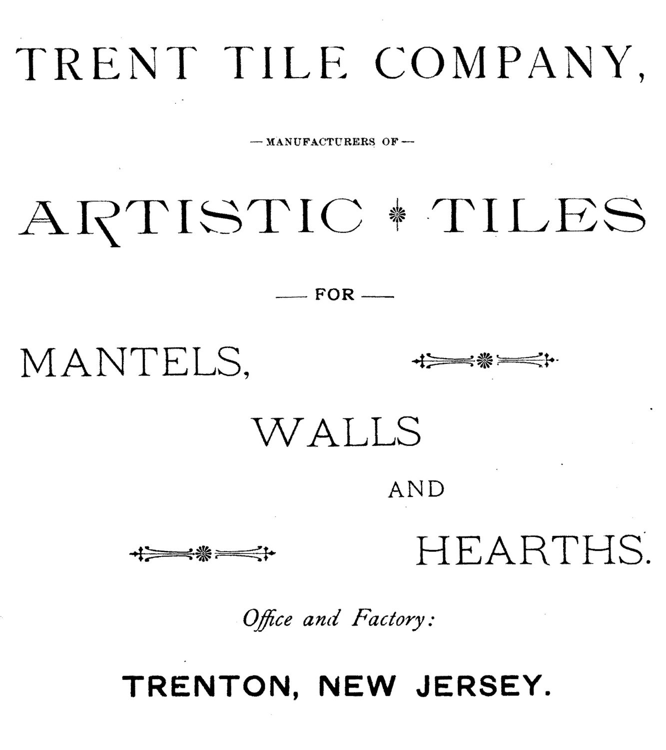 Trent Tile Company Advertisement