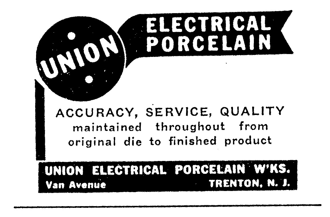 Union Electrical Porcelain Works Advertisement